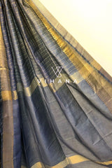 Navy Blue Kota Mini Check Mangalagiri Silk