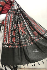 Grey Sambalpuri Cotton Saree