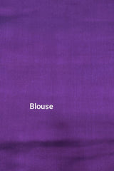 Peacock Blue and Royal Purple Kanjivaram Soft Silk Saree