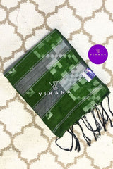 Leaf Green Bengal Cotton Saree