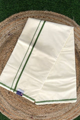 Parrot Green Puliyilakara Cotton Set Saree