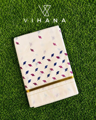 Kerala Set Saree with Jasmine Bud Design