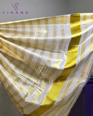 Golden Tissue Set Saree (2595) off White & Golden Color