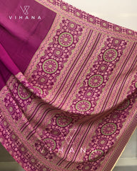 Semi Modal Silk Saree Magenta Color-VS286