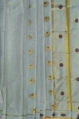 Premium Tissue Set Saree with Peacock Border