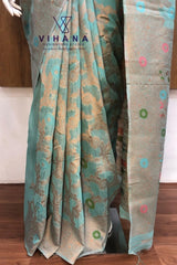 Sea Green Banarasi Silk Saree