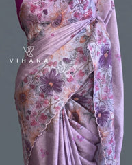 Kota net Cotton Lavender Color Saree– VS522