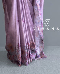 Kota net Cotton Lavender Color Saree– VS522