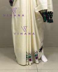 Kerala Set Saree with Floral Print