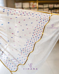 Kerala Set Saree with Jasmine Bud Design