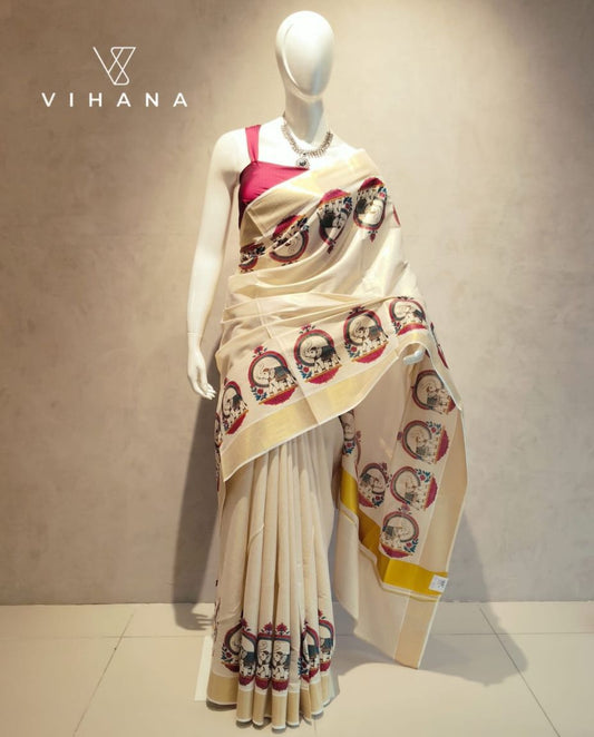 Kerala tissue set saree-VS357