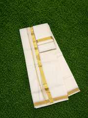 Kerala Cotton Off White Color Set Mundu -VS495