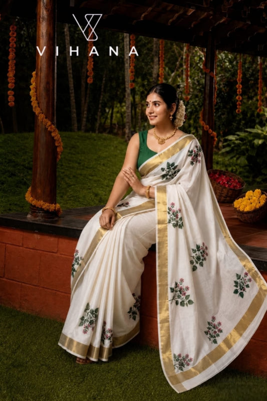 Kerala Cotton Set Saree - VS397