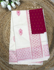 Kerala Cotton Set Saree - VS441