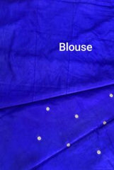Blue Banarasi Raw Mango Silk Saree