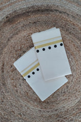 Dark Black Polka Dot Cotton Set Mund