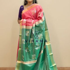 Dusty Red Banarasi Katan Silk