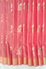 Dusty Red Banarasi Katan Silk