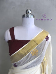 Kerala Cotton Set Saree-VS486