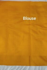 Yellow Banarasi Katan Silk Saree