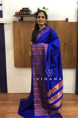 Royal blue Semi Silk Saree