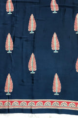 Premium Modal Silk Saree with Leaf Print