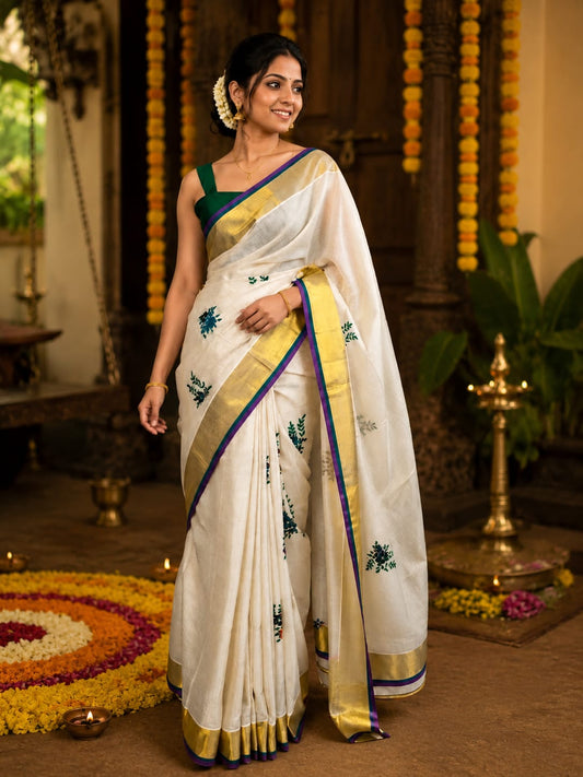 Kerala Tissue Set Saree - VS457