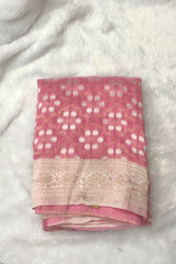 Dusty Pink Cotton Linen Saree
