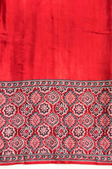 Chilly Red Modal Satin Silk Saree