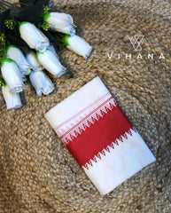 Kerala Single Set Mundu Off White Color Floral Print-VS489
