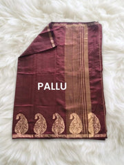 Tussar Silk Saree Paisley Motif-VS517