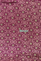 Magenta Semi Modal Silk Saree with Ajrakh Border