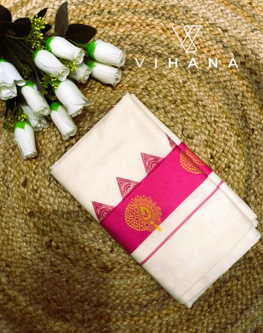 Kerala Cotton Set Saree-VS473