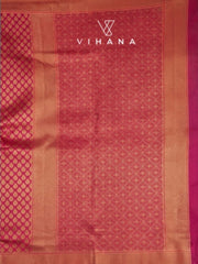 Semi Kanchipuram Silk Saree Rani Pink Color-VS512