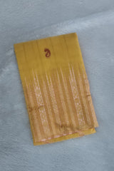 Yellow Cotton Linen Saree