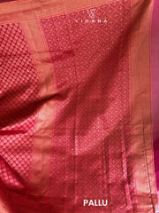 Semi Kanchipuram Silk Saree Rani Pink Color-VS512