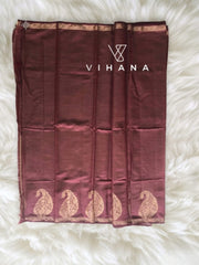 Tussar Silk Saree Paisley Motif-VS517
