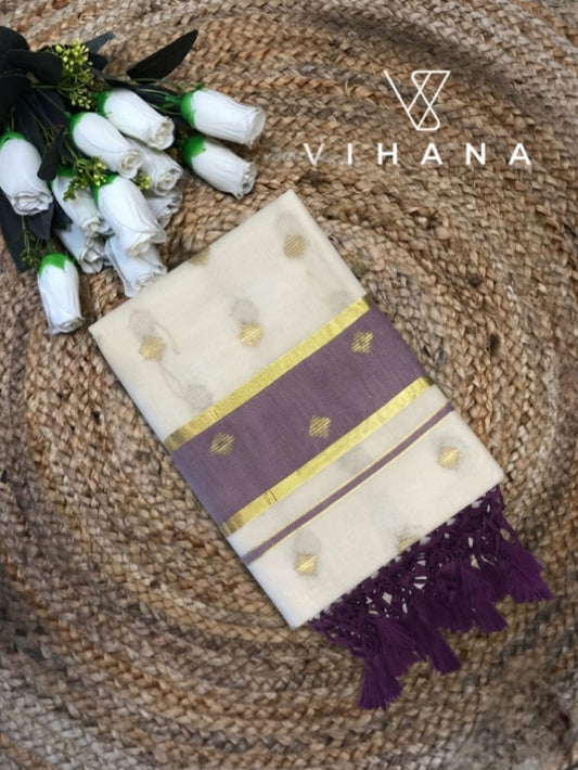 Kerala Cotton Set Saree-VS475