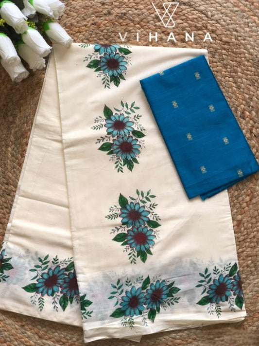 Kerala Cotton Set Saree -VS395