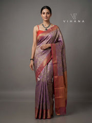 Jacquard Weaving Silk Saree –1 Gram Gold Inspired-VS515