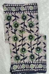 Premium Mul Mul Cotton Batik Hand Block Printed Saree