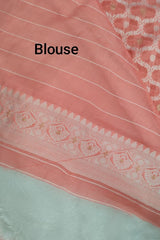 Peach Spun Cotton Saree