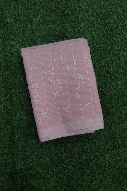 Baby Pink Organza Saree