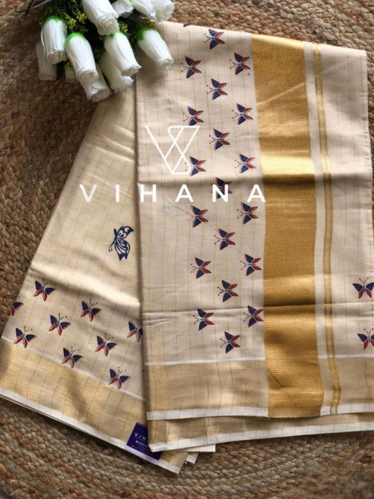 Kerala Tissue Set Saree - VS396