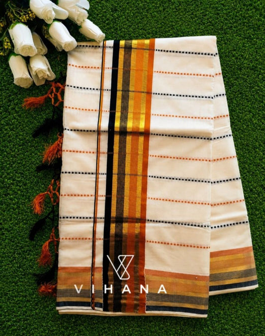 Kerala Cotton Set Saree - VS453