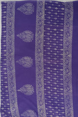 Calming Lavender Hand Block Printed Mulmul Cotton Saree