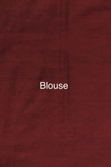 Deep Maroon with Multicolor Stripes Premium Cotton Saree