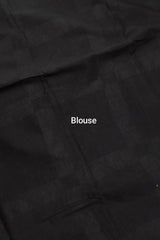 Navy Blue Hand Block Printed Mulmul Cotton Saree