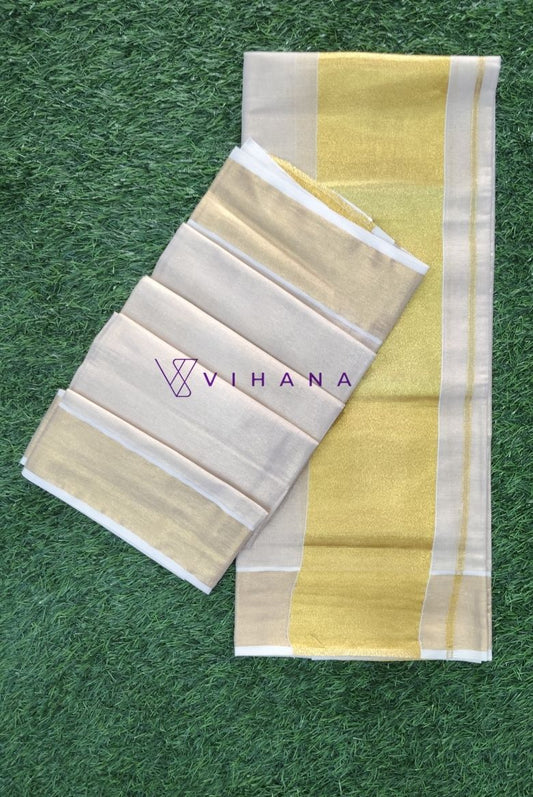 Kerala Tissue Set Mundu Five inches