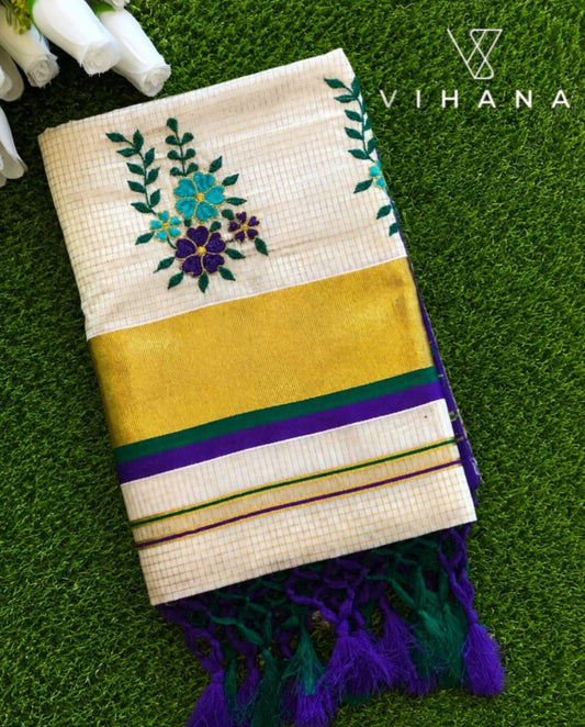 Kerala Tissue Set Saree - VS451
